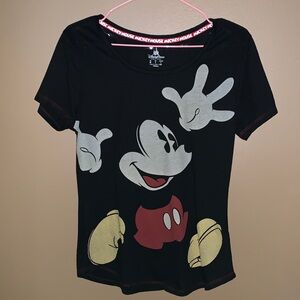 Disney Black Tee with Mickey Mouse Design